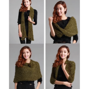 الشال السحري المتمدد لون زيتي