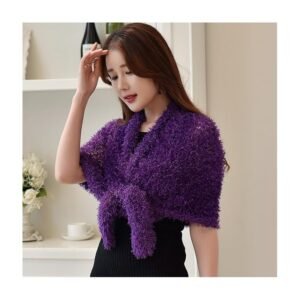 الشال السحري المتمدد لون بنفسجي غامق